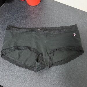 Victoria's Secret Black Lace Boyshort Panties 2013